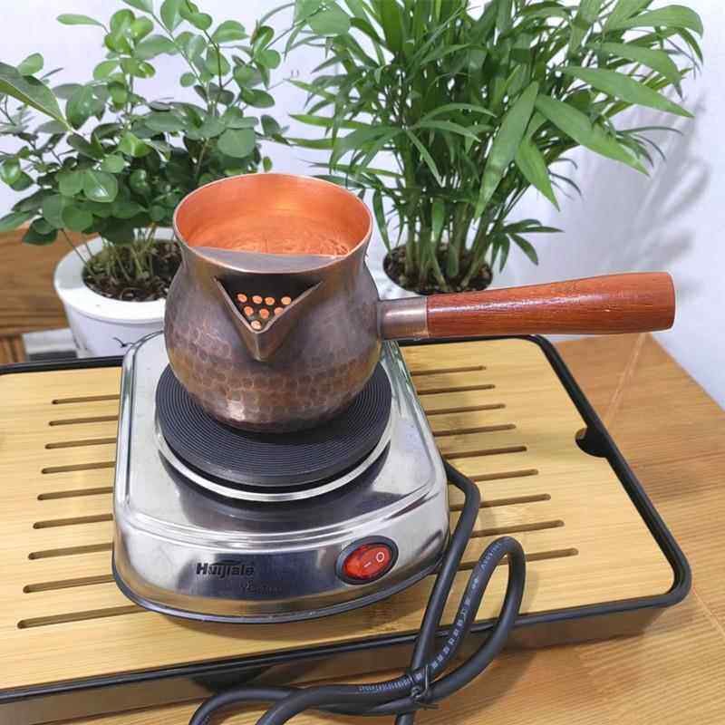 加厚纯铜铜壶铜罐铜茶壶罐罐茶煮茶器熬茶西北茶罐紫铜套装专用无