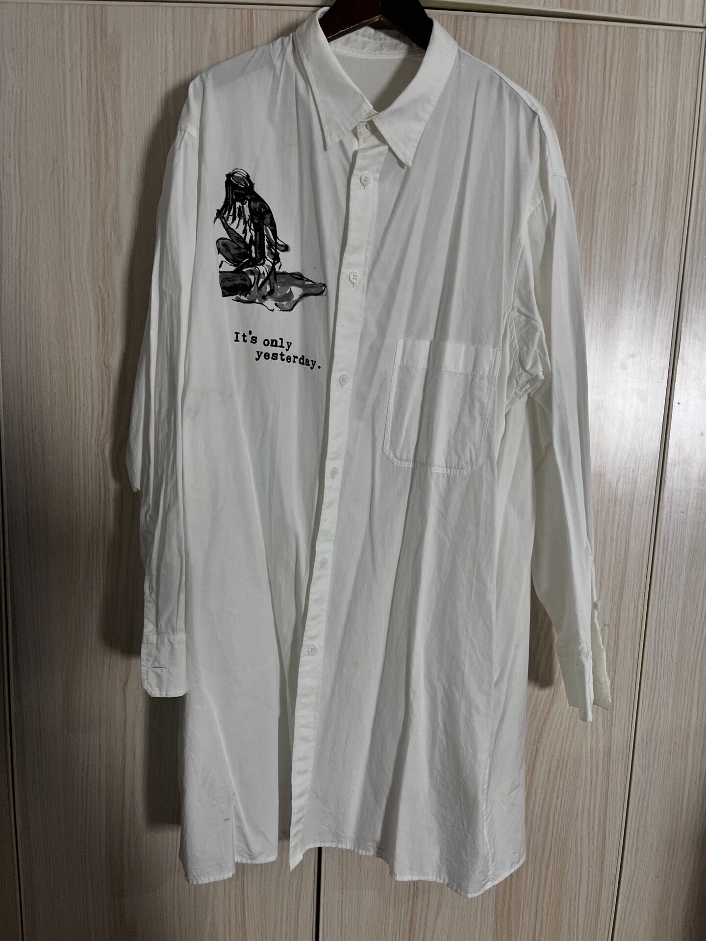 Yohji Yamamoto Back Portrait Print Shirt