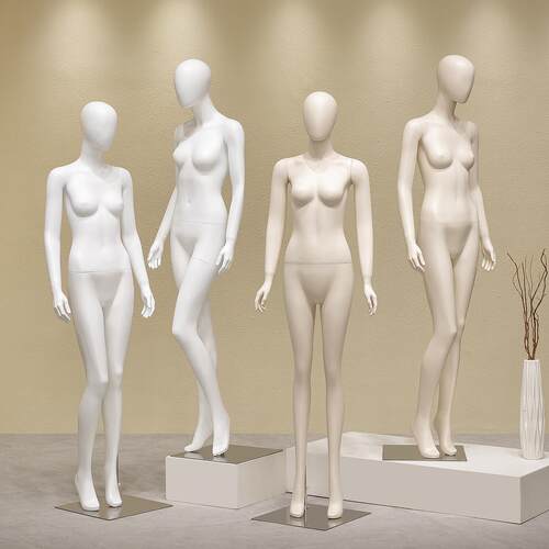 高档服装店哑白模特道具全身女装假人坐模橱窗人台模特人偶展示架