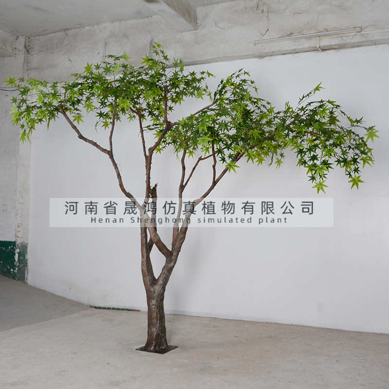 仿真枫树定制盆栽大型景观树户外盆景树批发假绿植定做枫杨树摆件