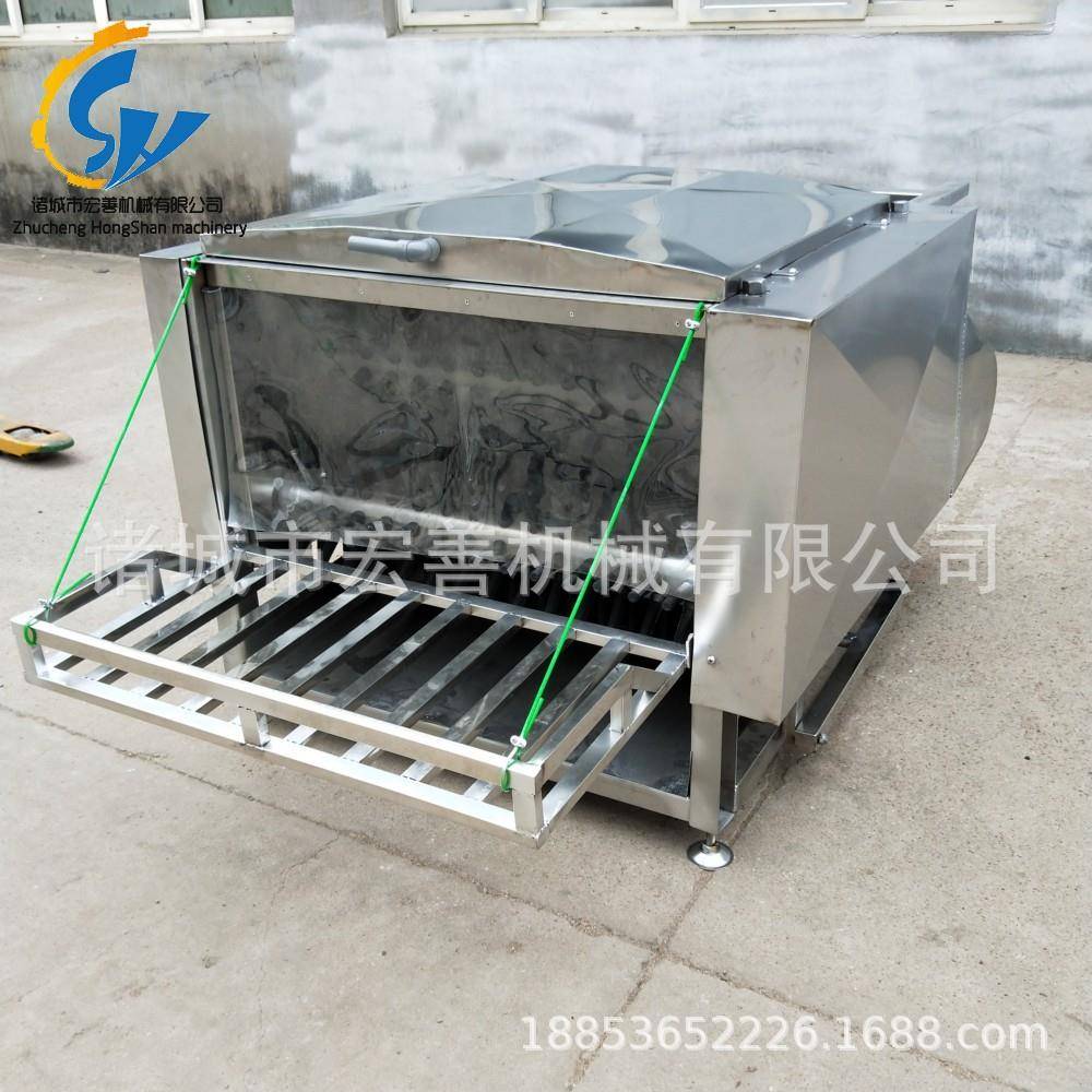 供应新型鸭子打毛机小型七轴鸭子用脱毛机全自动鸭子去毛机设备