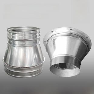 镀锌马口铁圆形排气管大小扬程螺旋排风管变径抽油烟机减烟囱接头