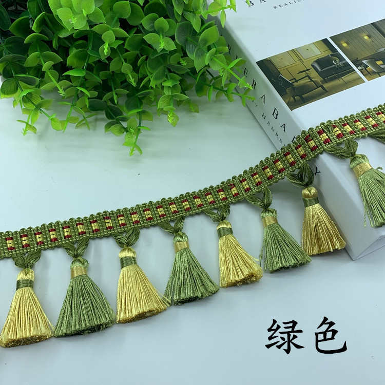窗帘花边配件辅料抱枕装饰流苏吊坠吊穗美式双色小吊球珠子花边