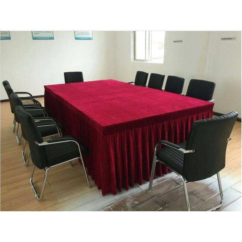 会议桌布商务金丝绒布定制办公室桌布桌裙桌套乒乓球桌长方形桌罩