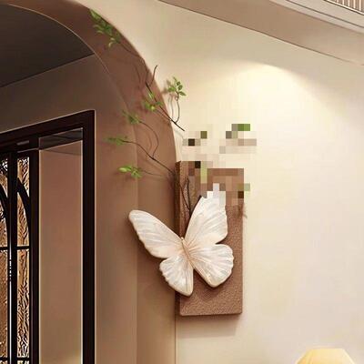 AL100048厅转立体蝴蝶中古风客厅装画墙面角创意餐挂件拐饰角墙上