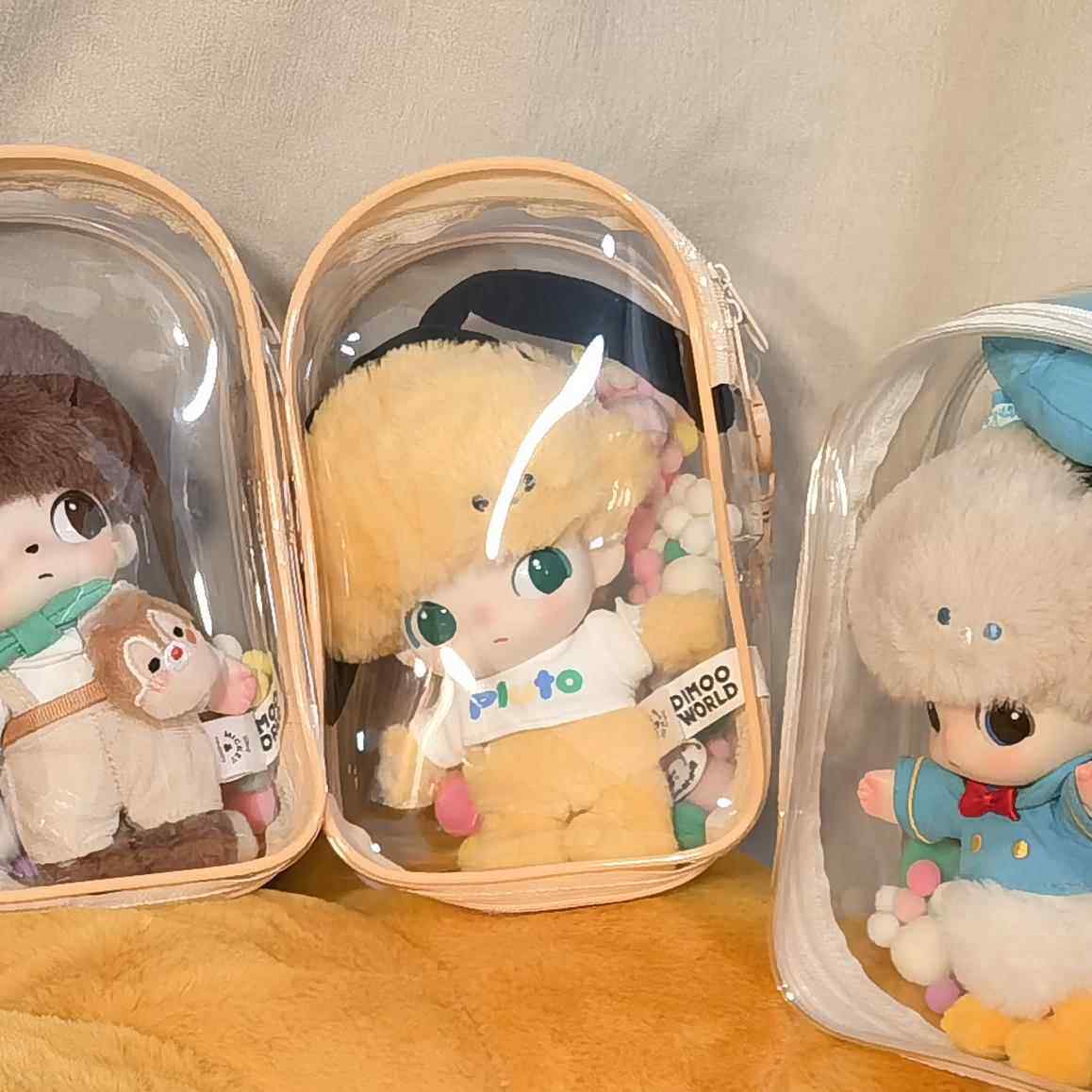 布鲁托的房子遛娃包dimoo迪士尼搪胶保护套泡泡玛特外出透明挂件