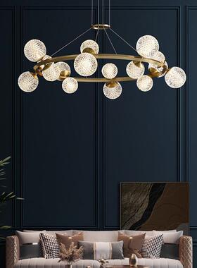 2024年款灯饰吊JM-103全大铜客厅灯轻奢后现代灯简约气餐厅卧新室