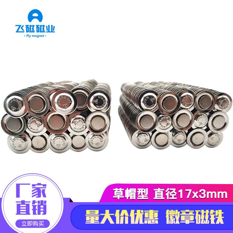磁铁厂家草帽磁铁草帽形徽章强力磁铁胸牌磁铁胸牌配件磁铁