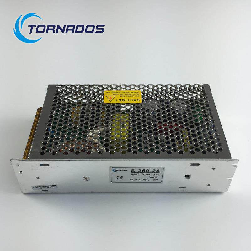 三相电输入380VAC转24VDC直流稳压电源250W工业开关电源S-250-24