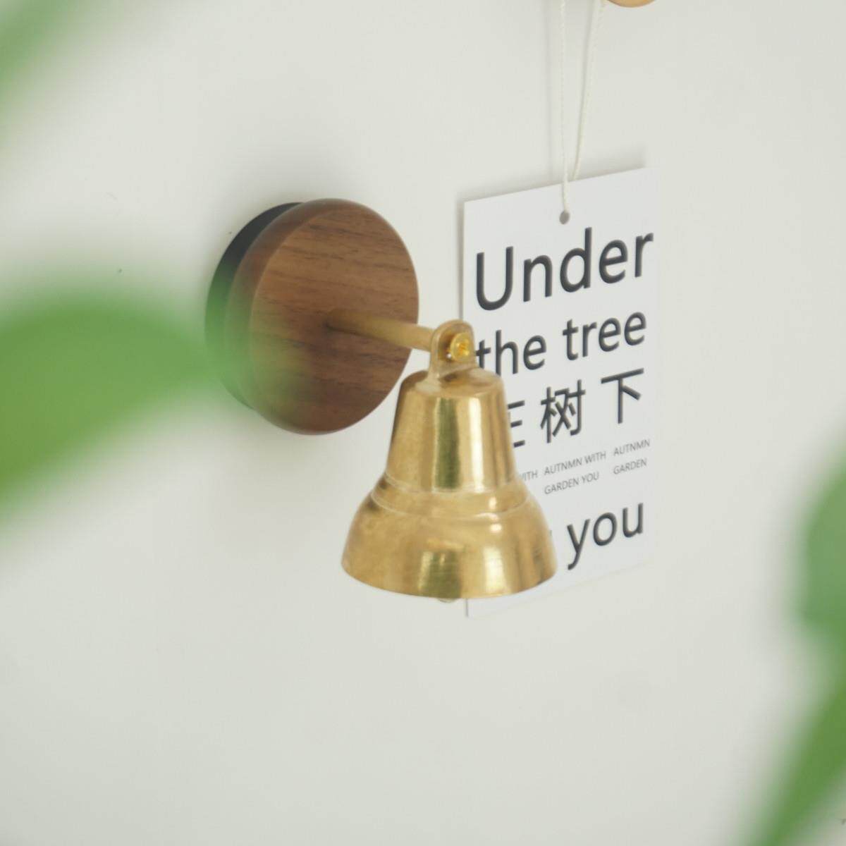 入户门黄铜磁吸铃铛商店进门提醒门铃推门风铃多巴胺门铃装饰挂饰