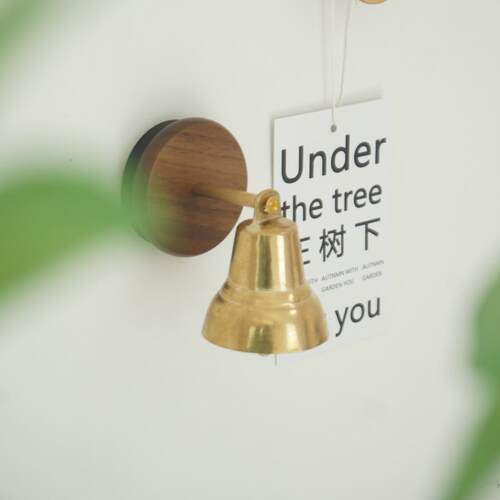 入户门黄铜磁吸铃铛商店进门提醒门铃推门风铃多巴胺门铃装饰挂饰