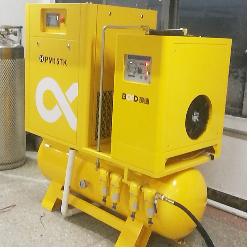 螺杆机激光切割一体空气压缩机15千瓦22KW微油变频移动螺杆空压机