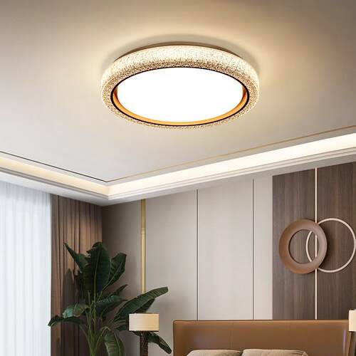 卧室吸顶灯水晶轻奢风客厅灯具现代简约主卧灯温馨餐厅房间灯274L