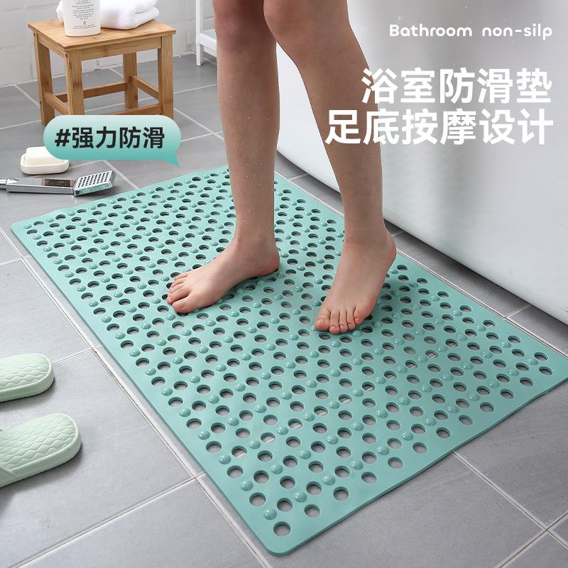 浴室环保防滑地垫家用洗澡隔水淋浴脚垫卫生间厕所冲凉吸盘防摔垫