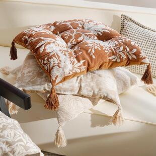 中古风法式坐垫HAH座椅轻奢垫风上椅子榻榻米团餐椅地屁垫飘窗蒲