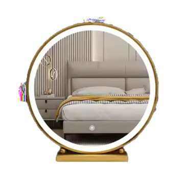 2025新款梳妆台镜子带灯女生房间桌面卧室轻奢复古台式led化妆镜,住宅家具,化妆镜,淘宝优惠券,粉丝福利购,淘宝优惠卷