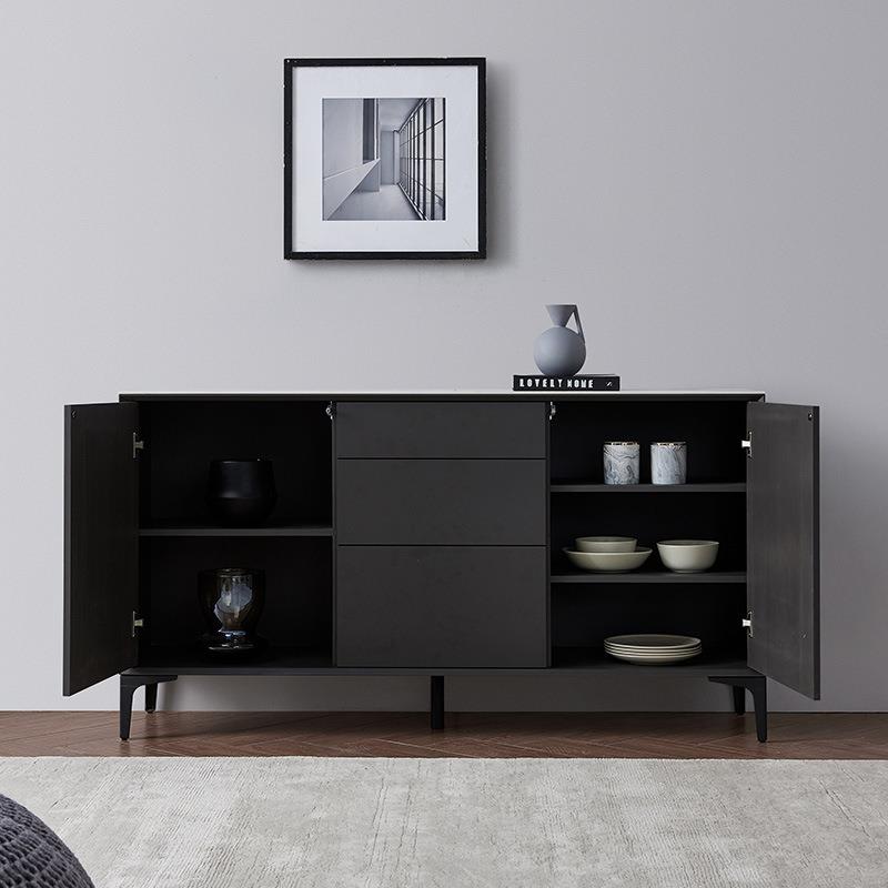 意式极简岩板餐边柜餐厅现代简约柜子饭厅靠墙柜边柜储物柜玄关柜