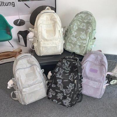 INS Backpack for Women Girls School Student Bag Large Casual