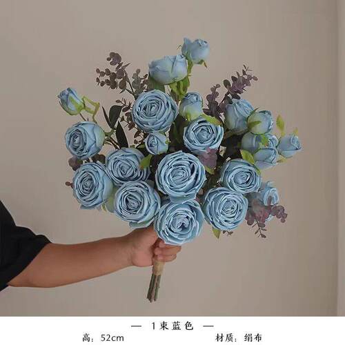 正品高档仿花客厅装摆件花高真级感餐桌摆设假花玫瑰北欧干饰花花