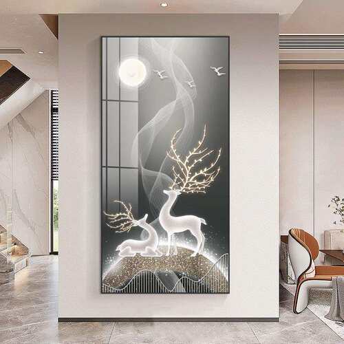 大尺寸电表箱遮挡挂画玄箱关装画过道走饰遮挡廊配电电源抽象大尺