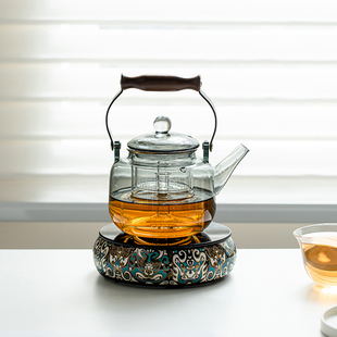 家用 拓土电陶炉煮茶器煮茶炉玻璃煮茶壶烧水壶泡茶专用蒸茶壶套装