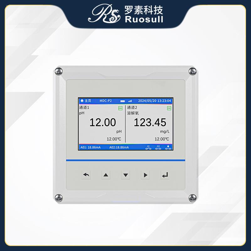 Ruosull/罗素工业数字在线单双通道分析仪PH/ORP电导率TDS溶解氧