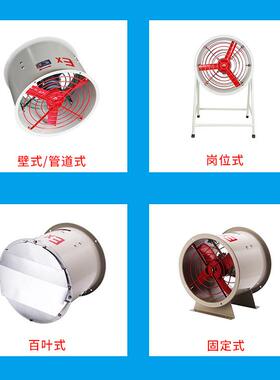 岗位式防爆风机CBF-300/400工业排风抽风机220V/380V轴流节能静音