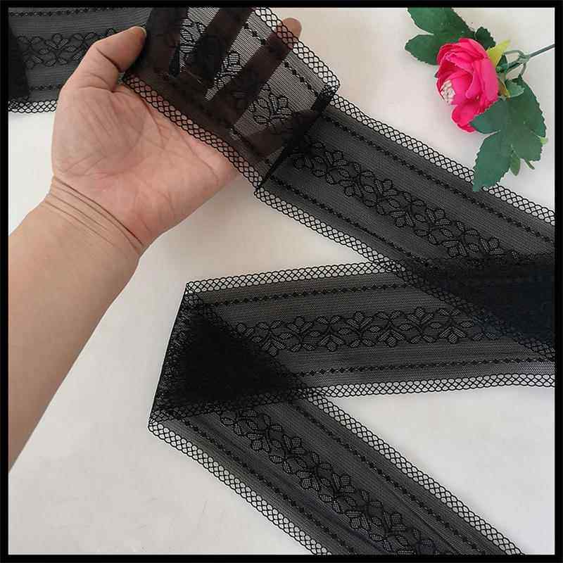 黑色蕾丝花边辅料手工diy衣服加宽加长侧边弹力布艺布料优雅配饰,居家布艺,花边,淘宝优惠券,粉丝福利购,淘宝优惠卷