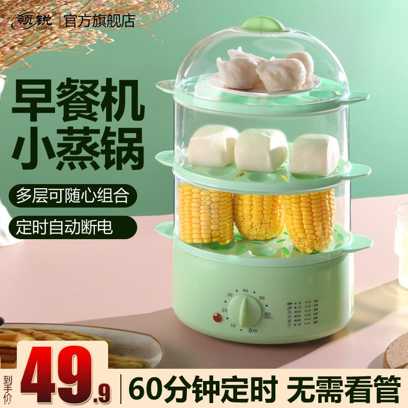 小型多功能家用定时电蒸锅迷你蒸汽锅定时多层双层三层插电
