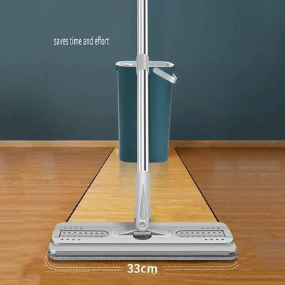 Flat Floor Mop and Bucket Set Microfiber Squeeze Magic Scala