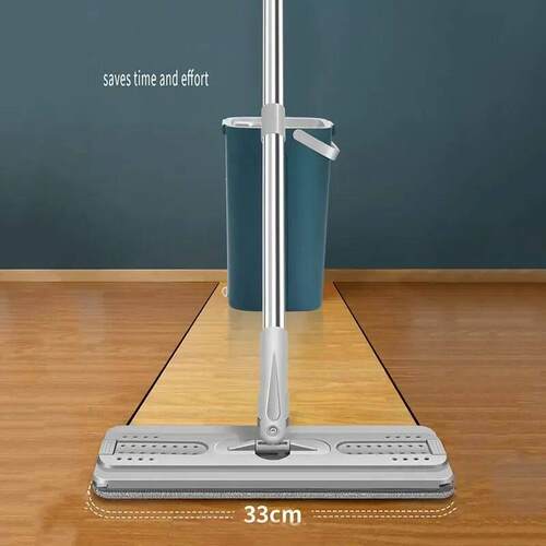Flat Floor Mop and Bucket Set Microfiber Squeeze Magic Scala