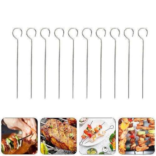20 Pcs Metal Skewer Stainless Steel Goose Tail Needle