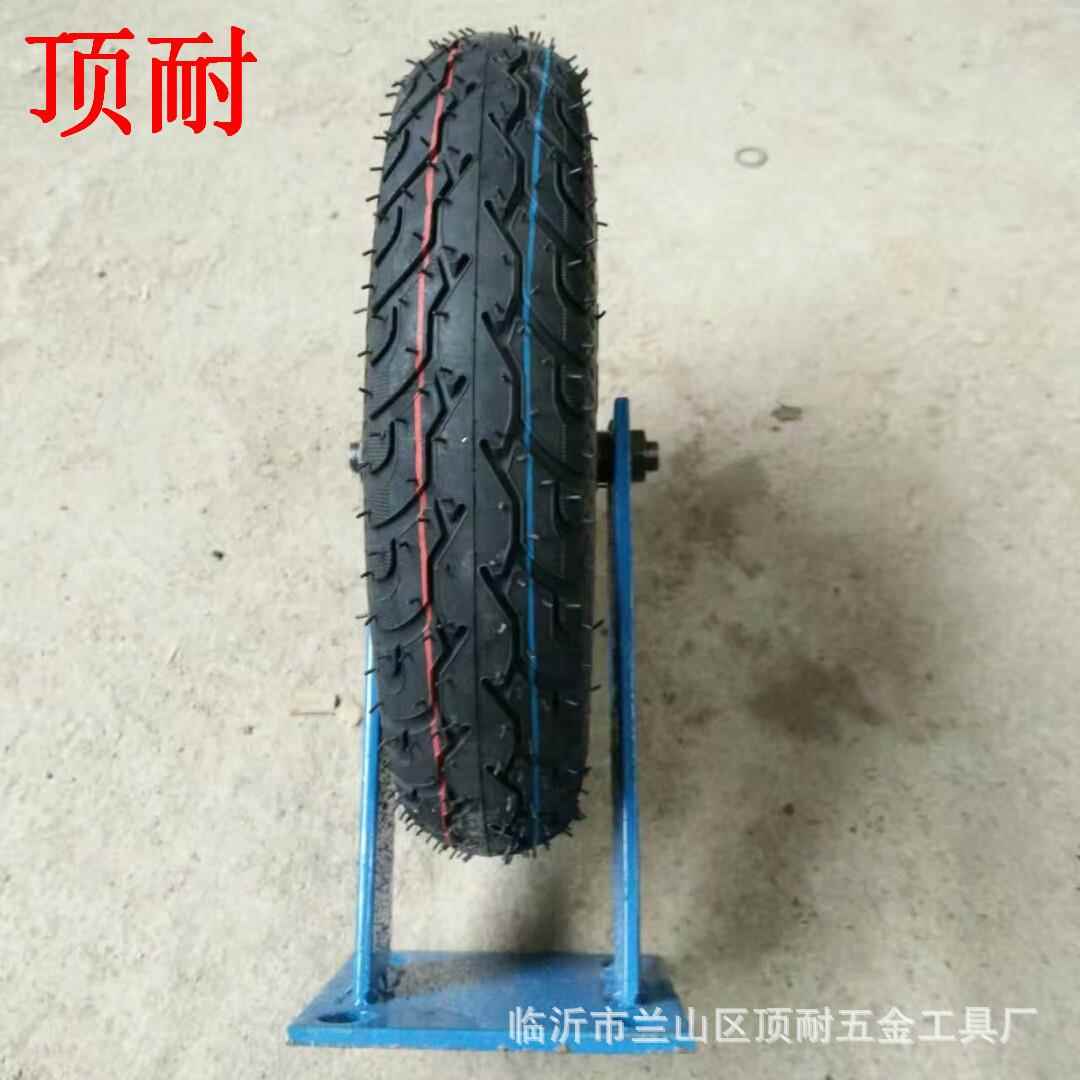 14寸300-车8300-8铸钢充气万轮向脚轮手推车平板车胶餐车轮刹轮