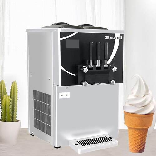 KS-E36T新款商用软冰激凌机台式三头雪糕机甜筒冰淇淋机