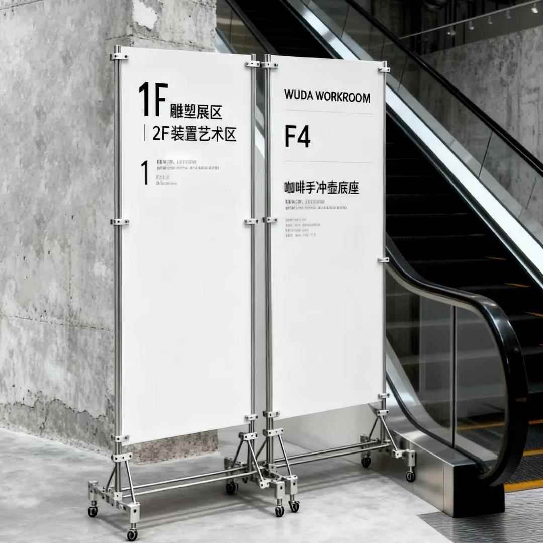 金属落地海报展示架立式可移动广告牌开业展会宣传导购指示展架牌