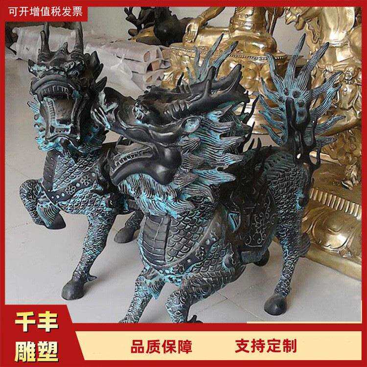 铜麒麟元宝坐麒麟成对铸铜动物送子麒麟火麒麟大号门口财富铁麒麟