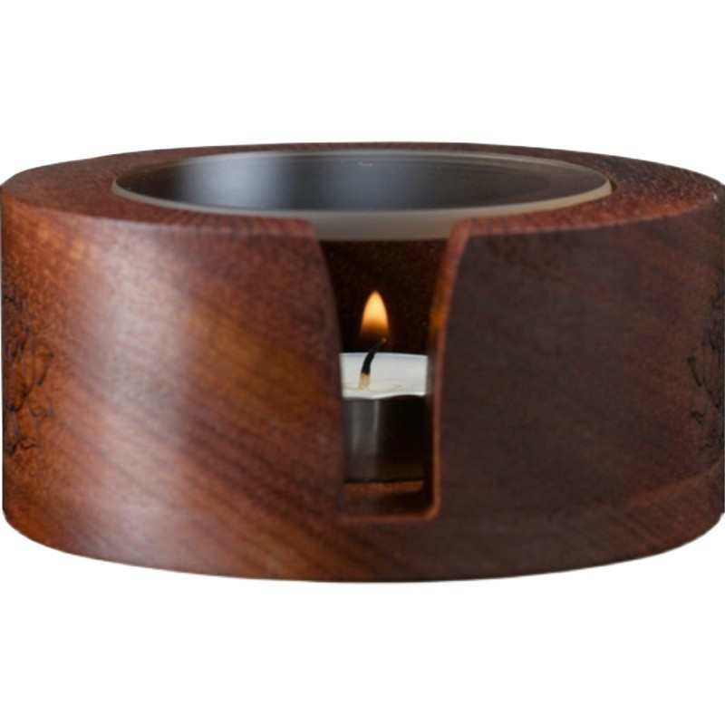 轻奢红檀温茶器蜡烛加热底座家用玻璃茶壶保温小茶炉功夫茶具配件