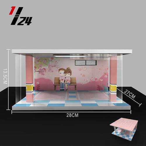 高档停场模型汽车场景展示架金儿童玩合车具车收纳仿真停下车位地