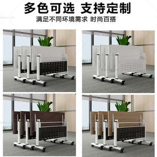 可折叠会议桌可移动拼接长条桌子带轮多功能办公桌培训桌椅组合