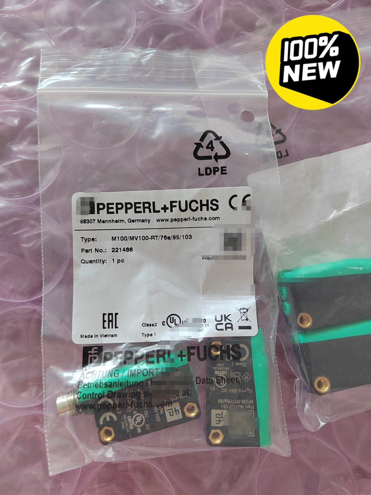 正品 倍加福M100/MV100-RT/76a/95/103