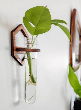 新款创意墙上植物培育试管架 悬挂式的水培花瓶 家居墙面简约挂件