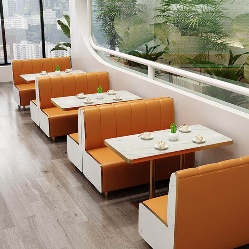 奶茶店桌椅简约汉堡披萨冷饮卡座沙发咖啡西餐厅糖水甜品饭馆