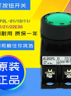 进口富士平头按钮AR22F0L-10/01/11/20/21/22E3G/R/Y/W/A/S