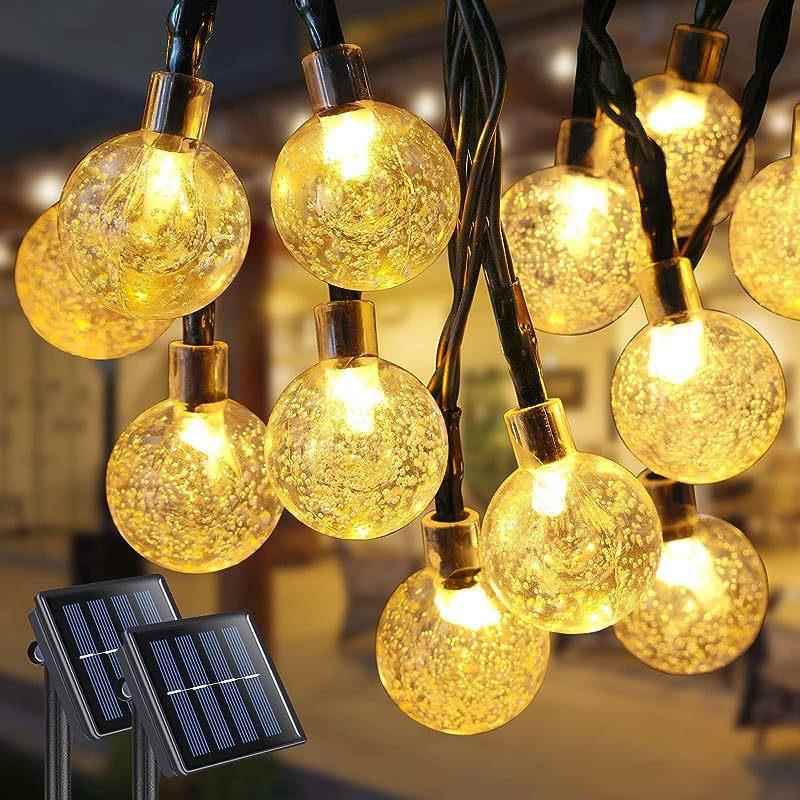 LED彩灯太阳能水晶球灯串户外露营天幕帐篷仙女灯气泡球灯串