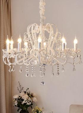 水美式晶吊灯奢铁艺客厅灯法式轻创意个性27255主厅卧室餐灯具202