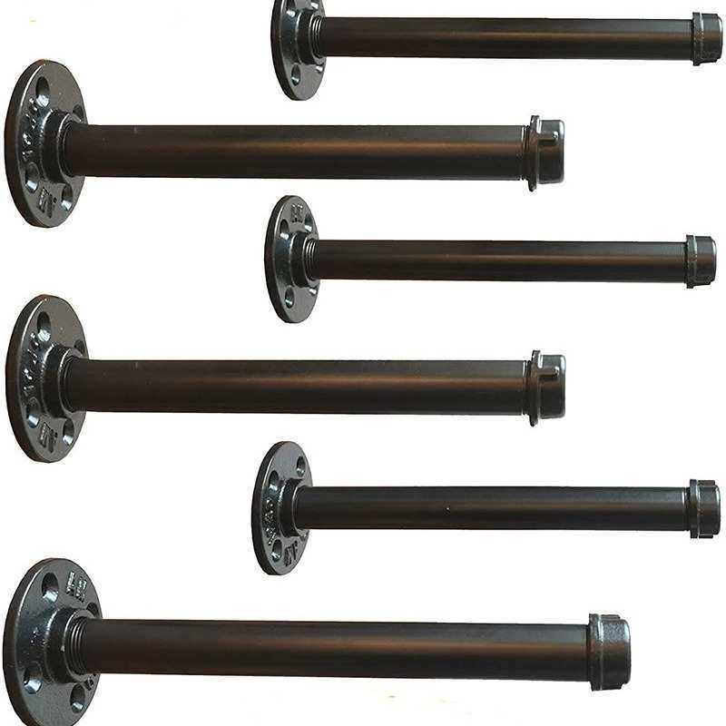 层板置墙上支撑架托架壁挂北欧艺复古物砖供单层架管子水管铁