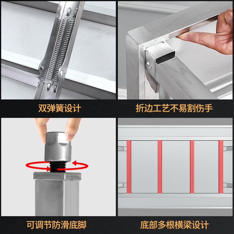 加厚锈钢折叠桌家用宿舍户不外IHT学习吃小方桌饭烧烤桌商用摆摊