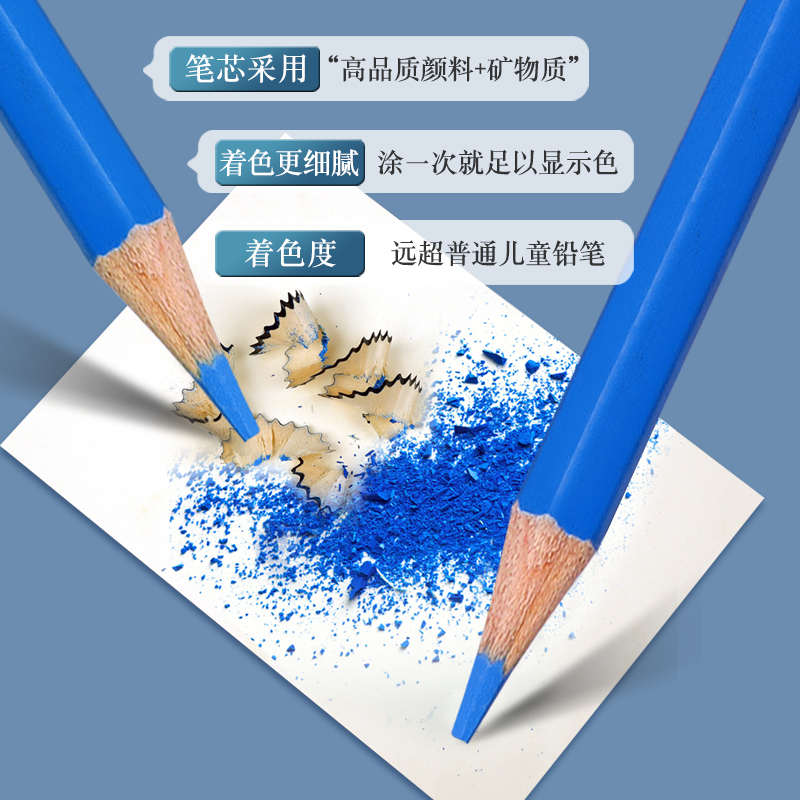 彩色铅笔彩铅笔画画专用36色专业水溶性手绘彩笔初学者儿童小学生