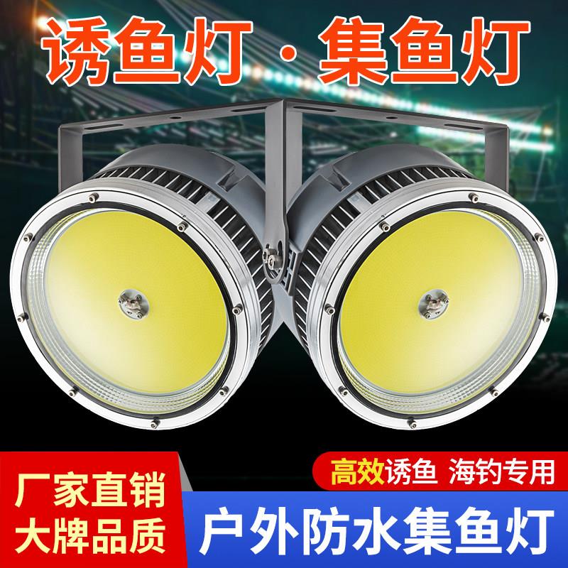 LED青光诱鱼集鱼灯 1000W以上高功率防水钓鱼灯 船用筏钓夜钓引鱼