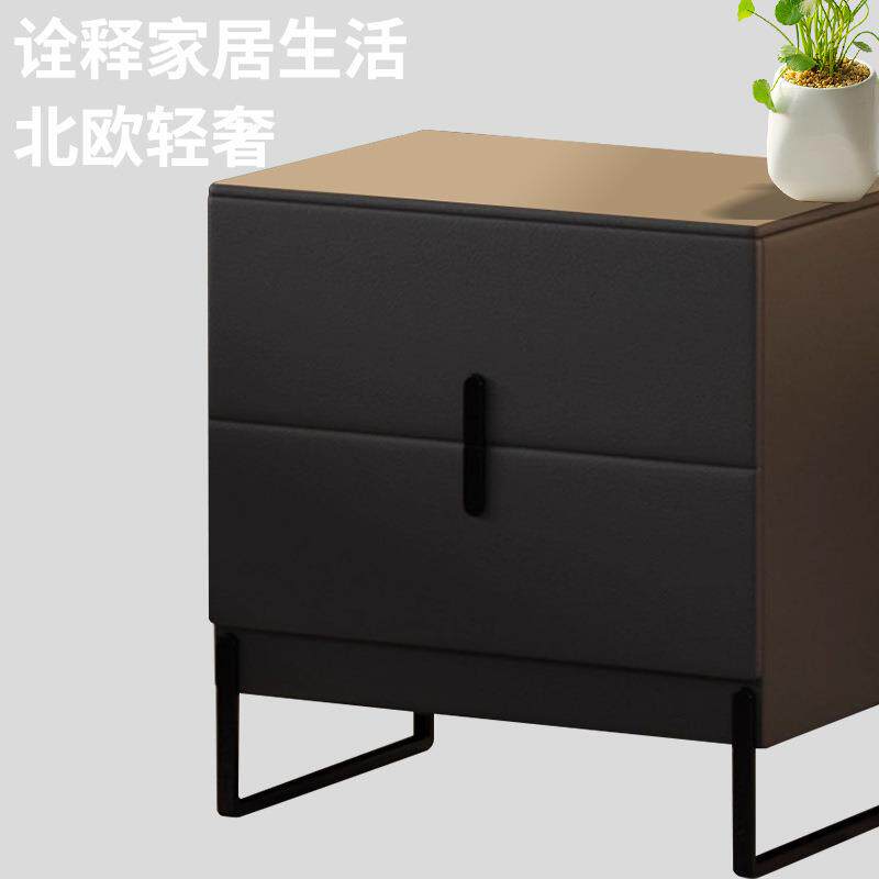 简约现代床头柜极简抽屉柜床边柜卧室储物柜收纳柜二斗柜边柜整装